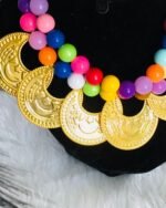 ⁦طقم القمر بوبا المردف مع خرز ملون⁩ - الصورة ⁦2⁩