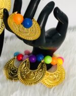 ⁦طقم القمر بوبا المردف مع خرز ملون⁩ - الصورة ⁦4⁩