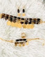 ⁦طقم الجنيهات ( جورج ) مع حجر السوميت⁩ - الصورة ⁦2⁩