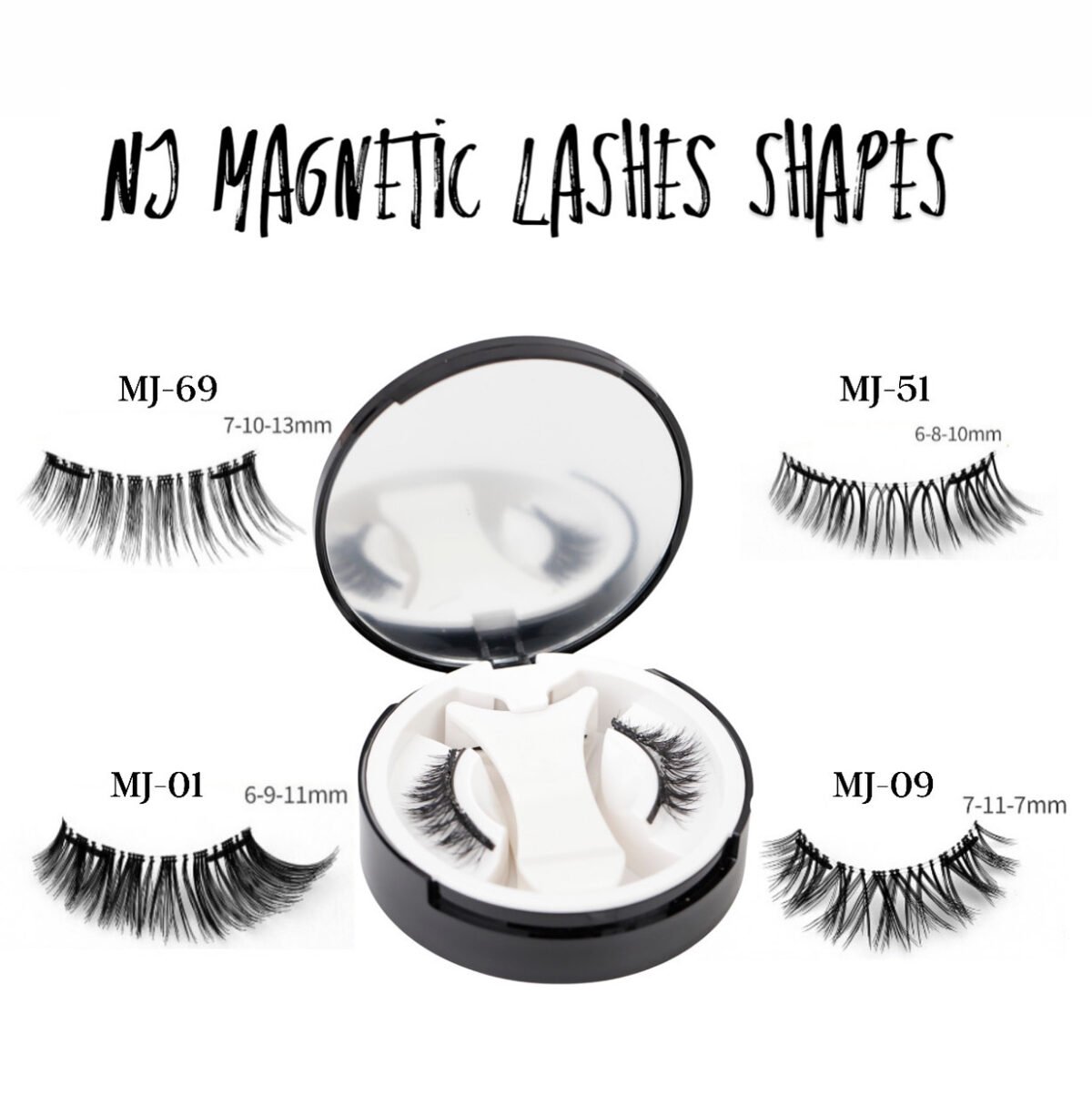 100% Mink hair - 2 NJ Magnetic Lashes - الصورة 5