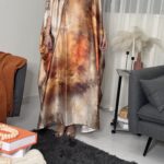 abaya satin with belt