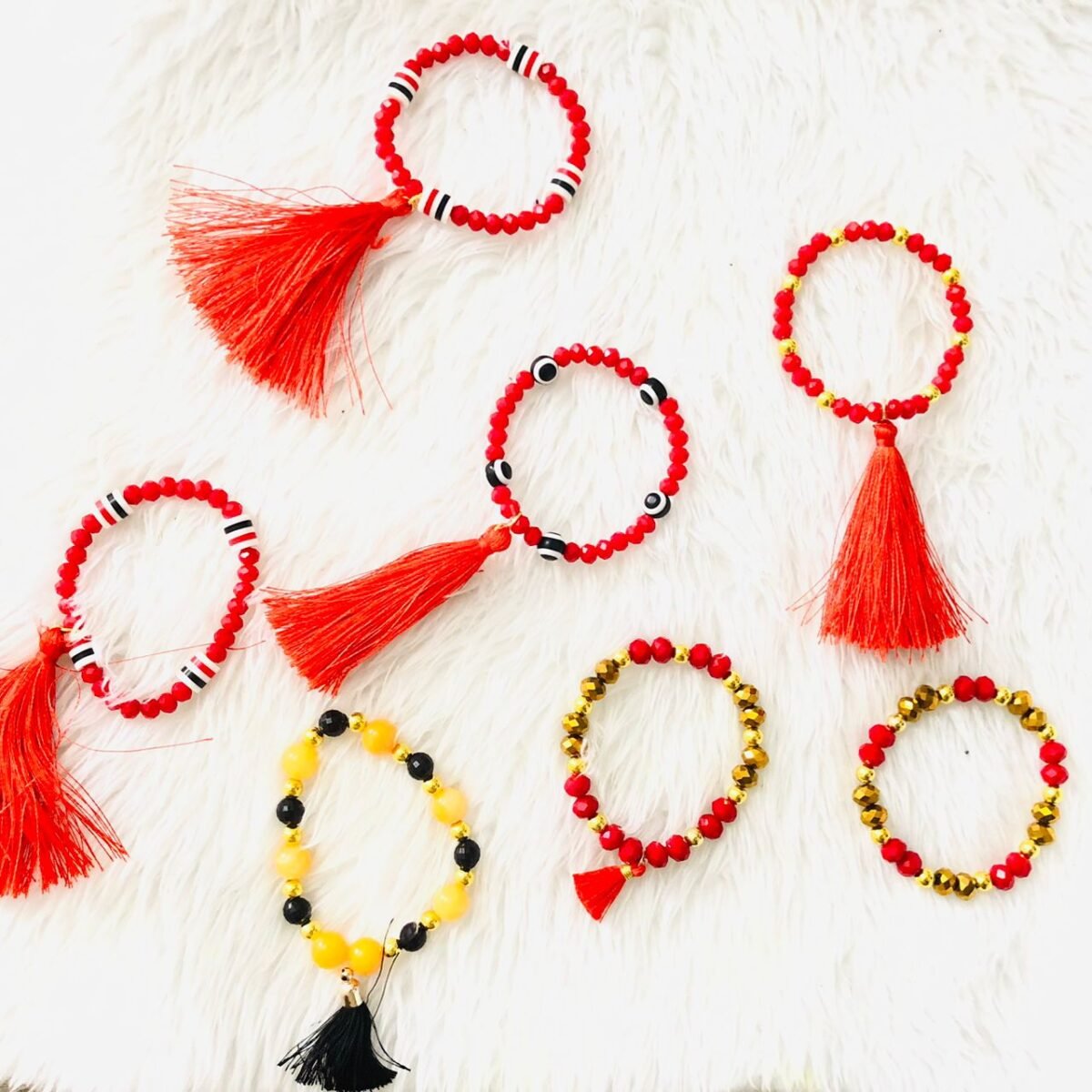 ⁦اساور الخرز الاحمر و القصيص⁩ - الصورة ⁦8⁩