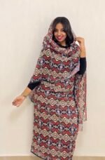 Red Pattern Swiss Half Width Voile