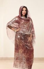 Copper Pattern Sparkle Half Width Lame