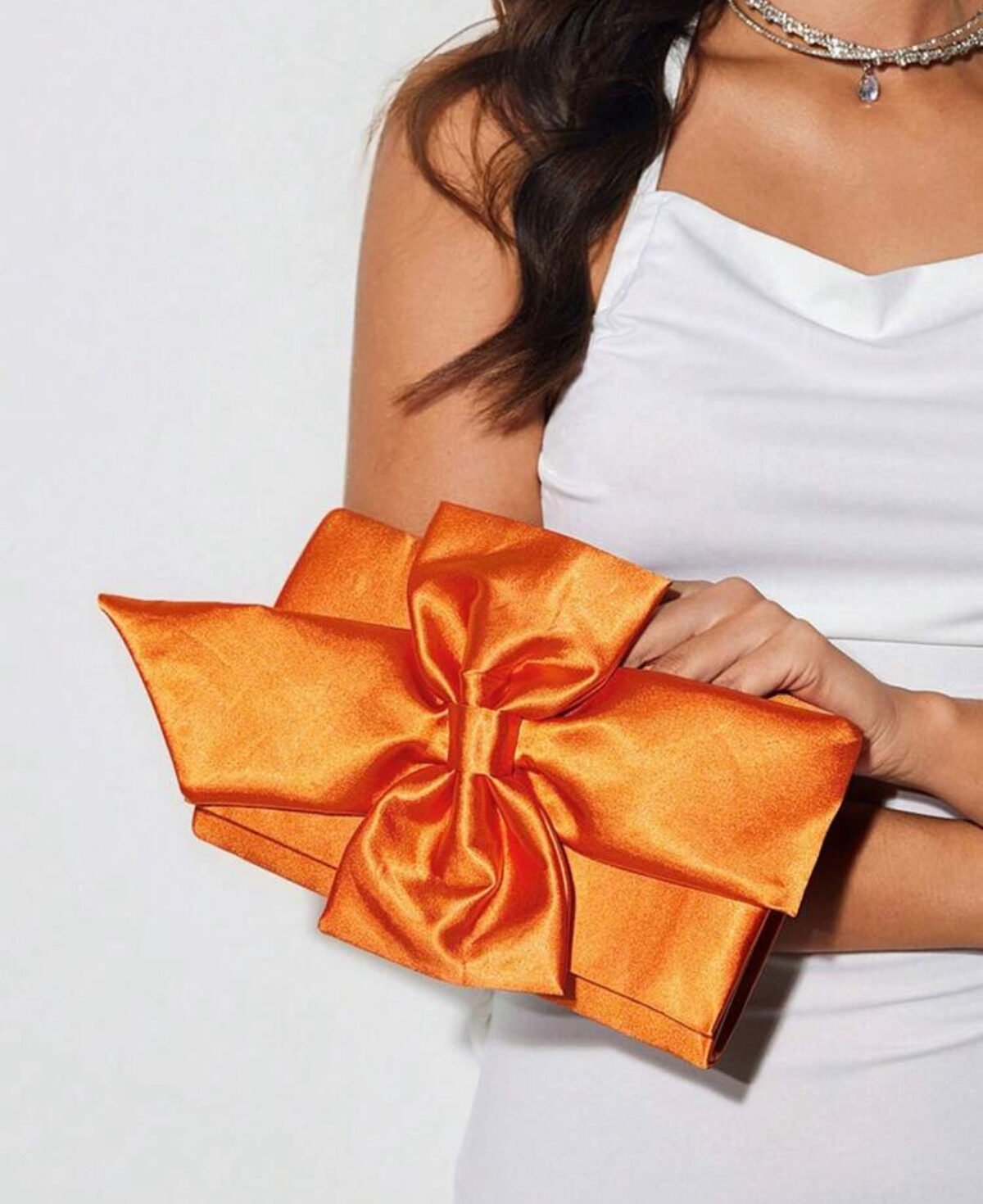 ⁦SHEIN BAE Women Bow Decorated Clutch Handbag, Suitable For Date, Party, Club, Evening Occasion⁩ - الصورة ⁦8⁩