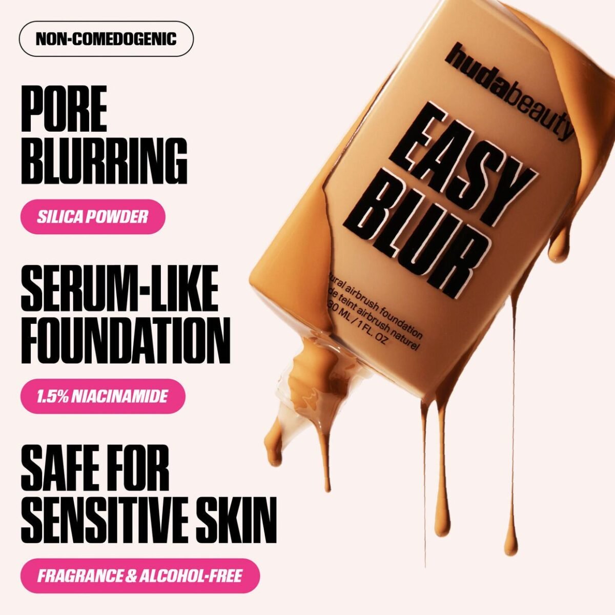 00b6a580-0d7b-4c59-98ab-cbce23ac3eac Huda beauty Easy Blur Natural Airbrush Foundation with Niacinamide - الصورة 2