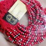 حجول القصيص المميزه بالخرز الأحمر