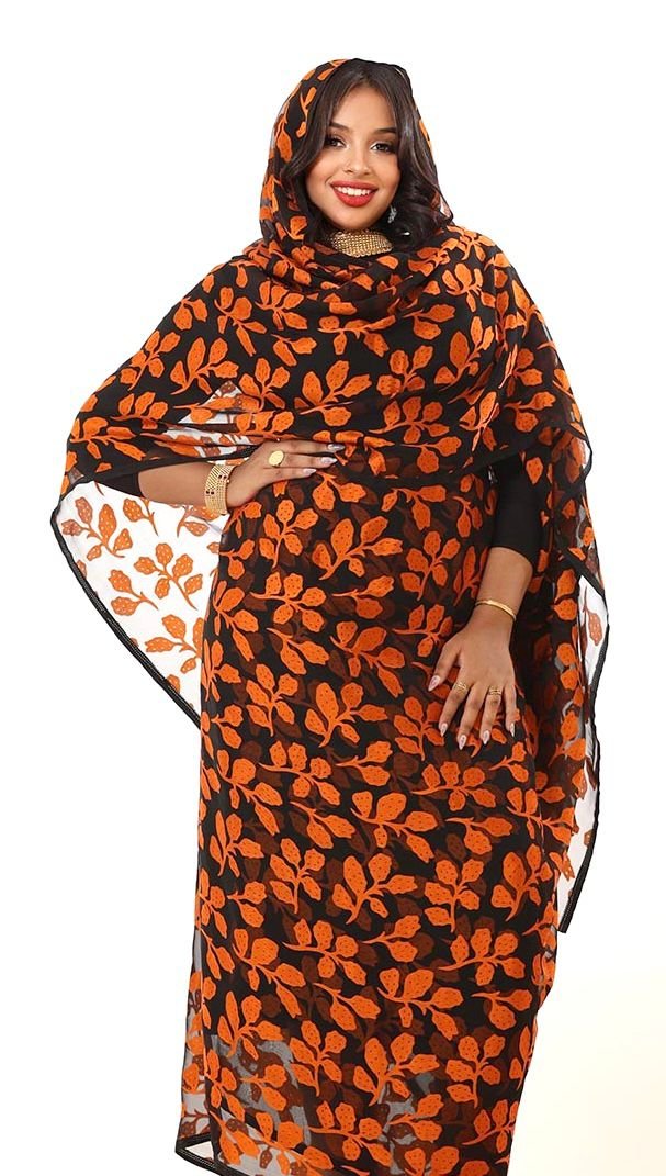 IMG-20250929-WA0002 Pumpkin Leaves Half Width Jacquard Silk - الصورة 1