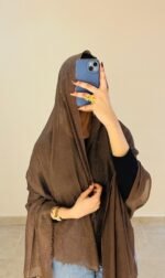⁦طرحة قطن استرس نص توب⁩ - الصورة ⁦2⁩