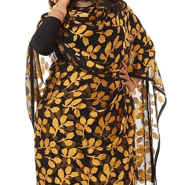 Mustard Leaves Jacquard Silk