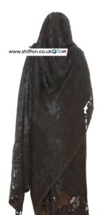 Black pattern half Width Jacquard Silk - الصورة 2