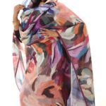 Peach Pattern Full Width Voile.