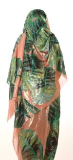 ⁦Salmon Pattern Sparkle Half Width Lame.⁩ - الصورة ⁦2⁩