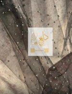 ⁦طرحه تل لؤلي-اسود لون اللولي رصاصي⁩ - الصورة ⁦2⁩