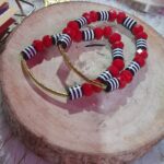 اسورتين بالخرج الحمر مع القصيص المميز