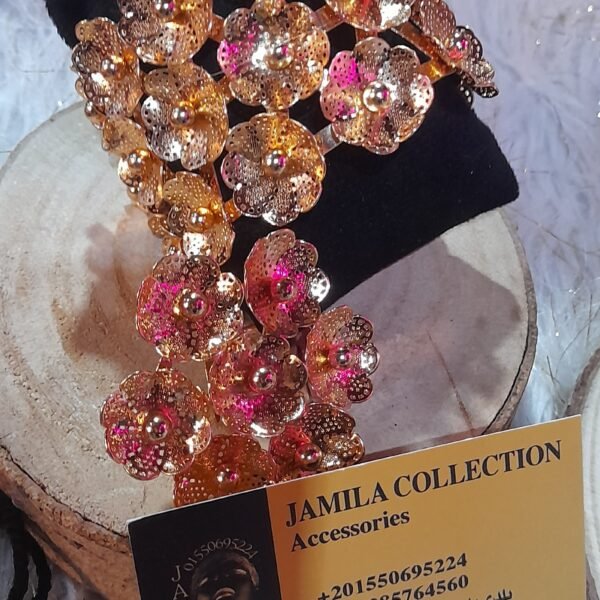 اسوره وخاتم الورد ذهب صيني