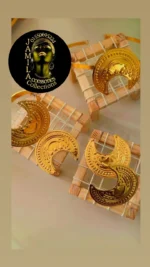 طقم القمر بوبا مطلي بالذهب