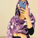 طرحة قطن تركي باللون البنفسجي